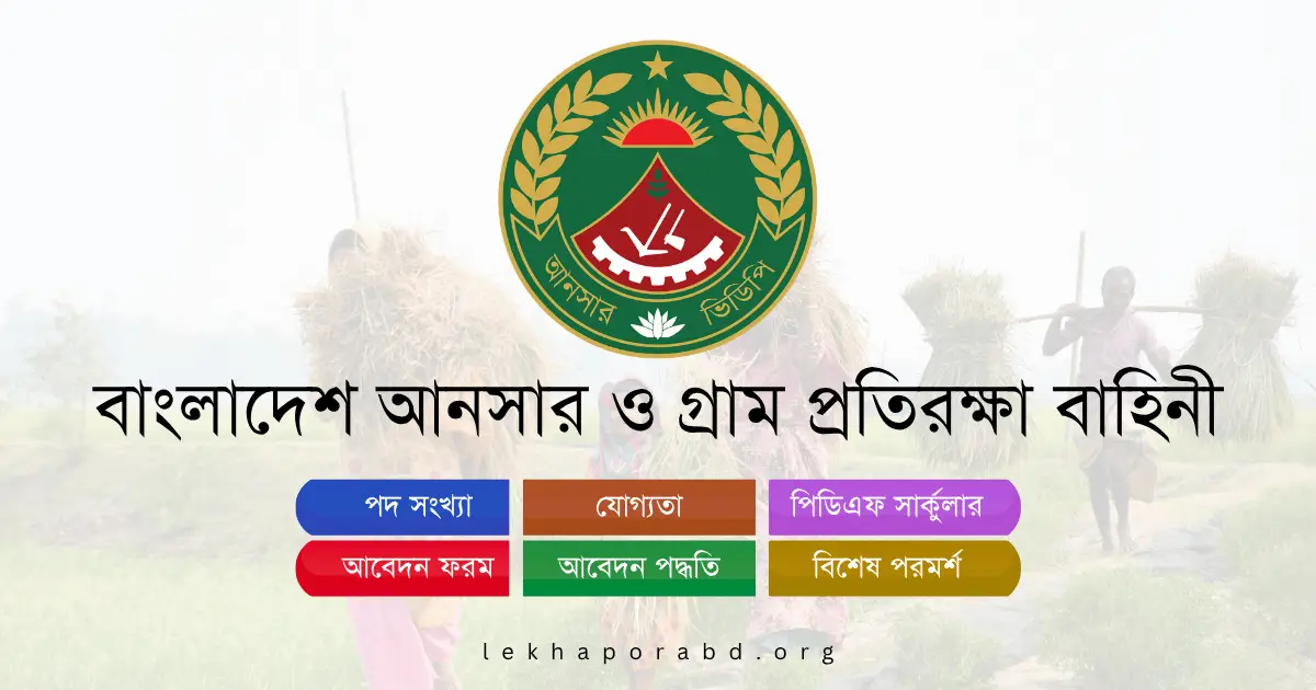 Bangladesh Ansar and Village Defence Party Recruitment 2025
